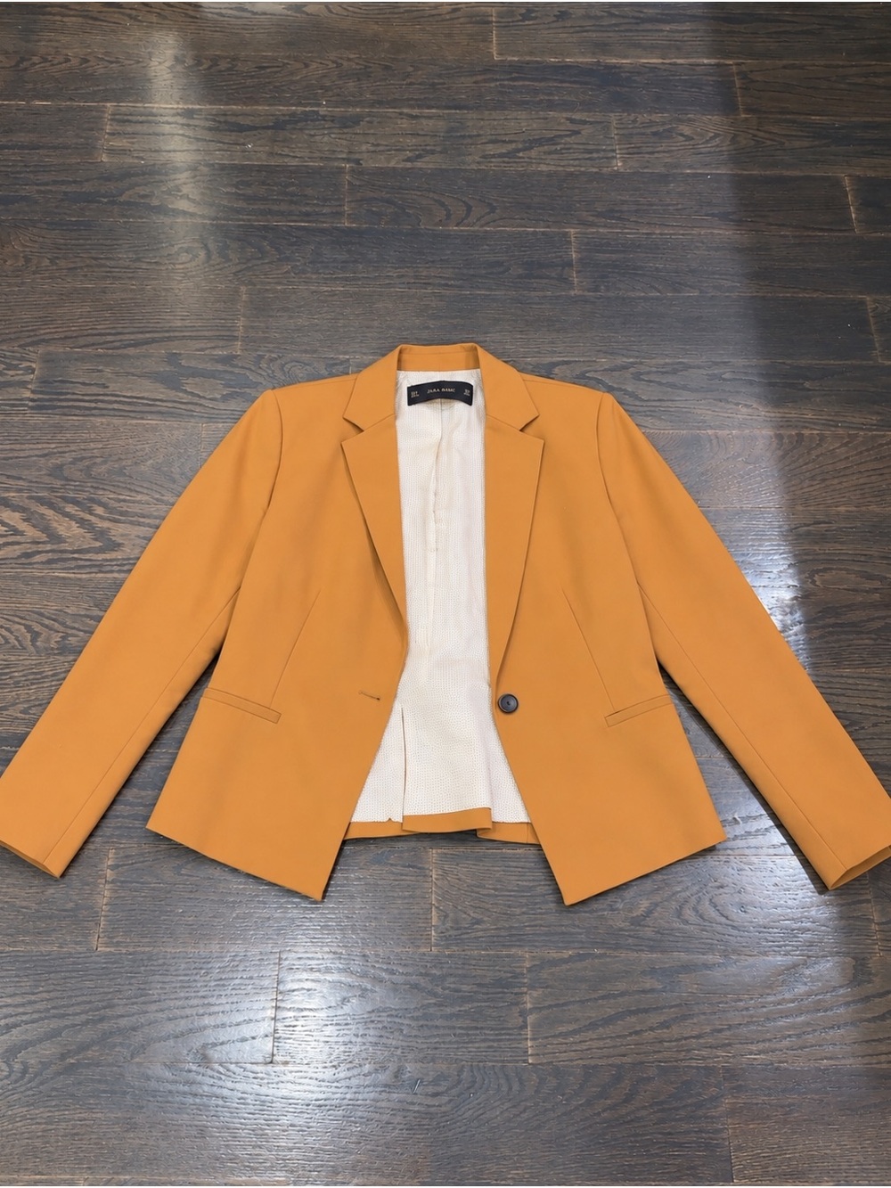 Zara Women's Brown Single-Button Blazer